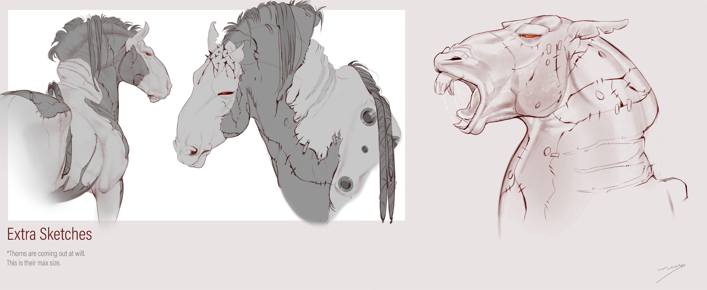 Warhammer horse design sheet - page 2.