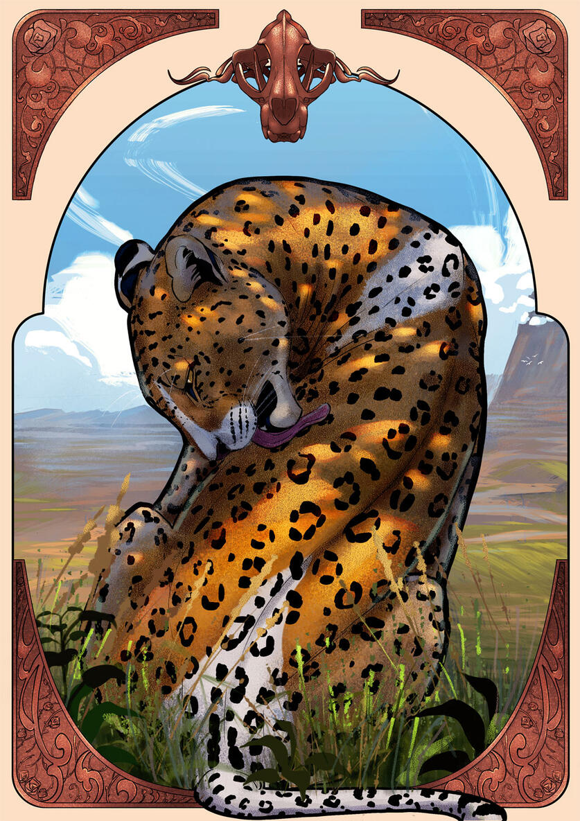 Art Nouveau card illustration