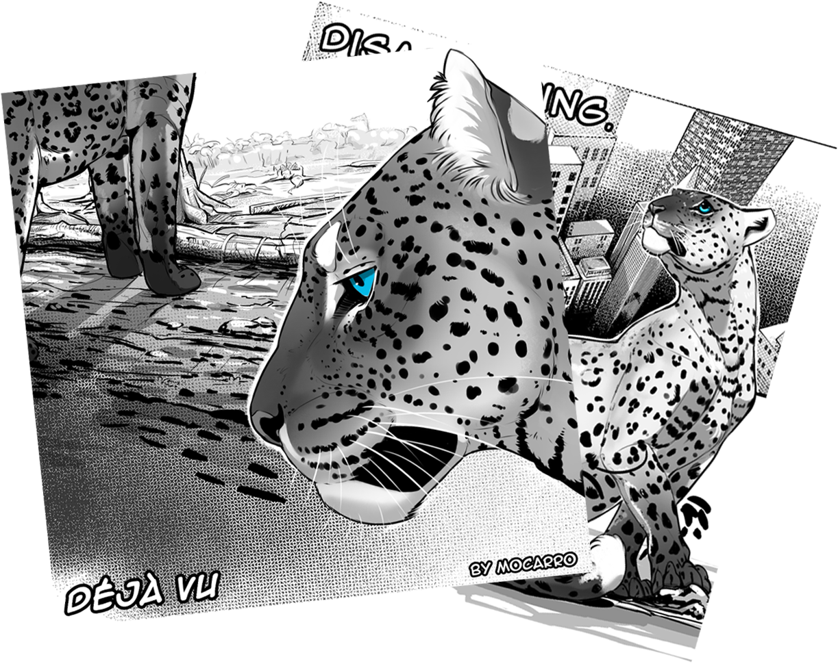 Deja Vu pages Piebald leopard card